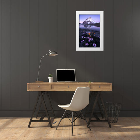 GodS Backyard White Modern Wood Framed Art Print by Hao, Damon