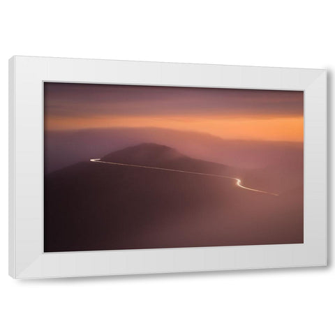 The Light Before Darkness White Modern Wood Framed Art Print by Chengming