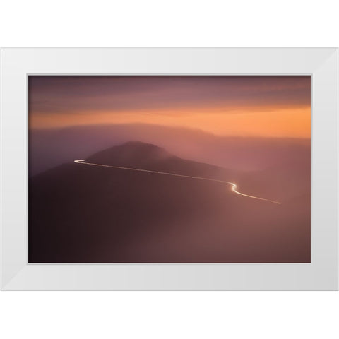 The Light Before Darkness White Modern Wood Framed Art Print by Chengming