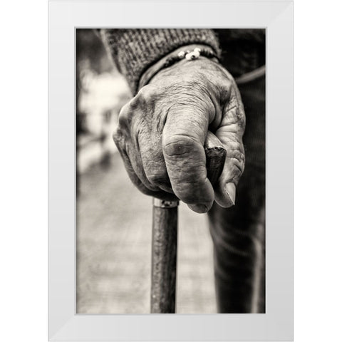 Soledad White Modern Wood Framed Art Print by Cesar Bioque, Sergio