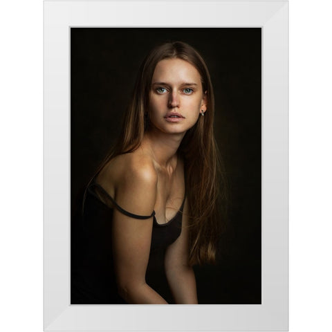 Natasha. White Modern Wood Framed Art Print by Rise, Zachar