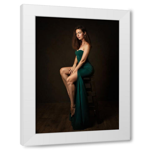Polina. White Modern Wood Framed Art Print by Rise, Zachar