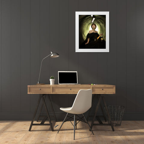 Looking For The Light Of The Future White Modern Wood Framed Art Print by Sakamoto, Tsutomu