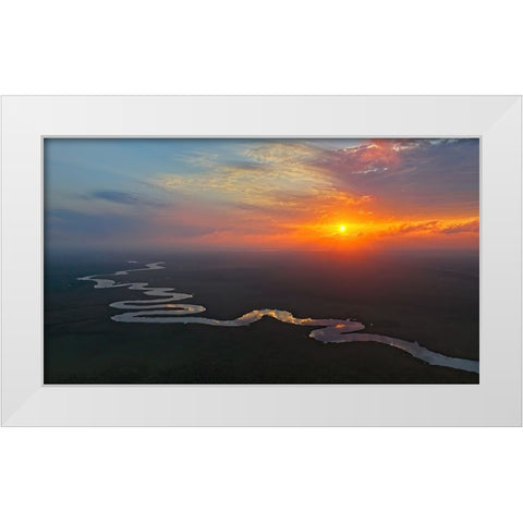 RIVer Side Symphony White Modern Wood Framed Art Print by Yu, Liyun