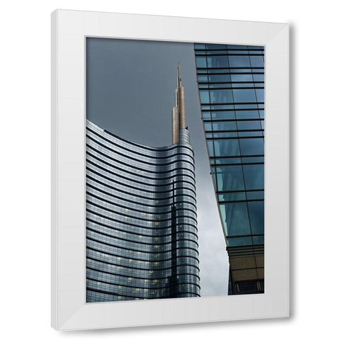 Unicredit Tower Milan White Modern Wood Framed Art Print by Manzoni, Michel