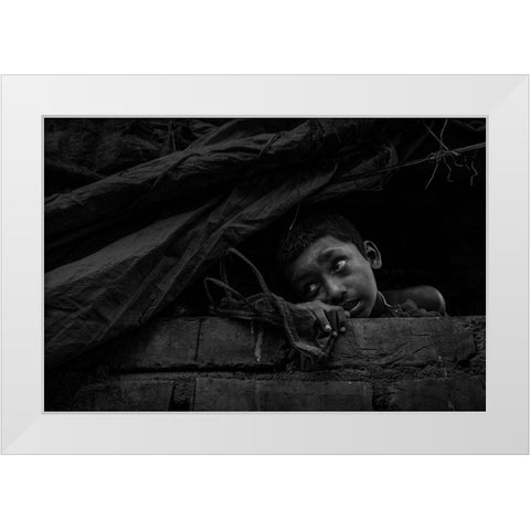 Their Untold Stories White Modern Wood Framed Art Print by Biswas, Kuntal