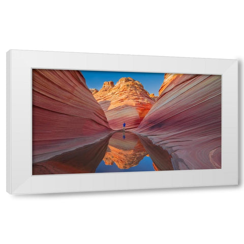 Microsoft Windows 7 Wallpaper Place + White Modern Wood Framed Art Print by Xu, Kevin