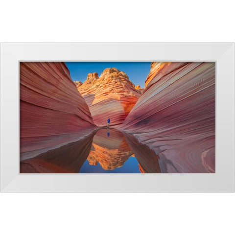 Microsoft Windows 7 Wallpaper Place + White Modern Wood Framed Art Print by Xu, Kevin