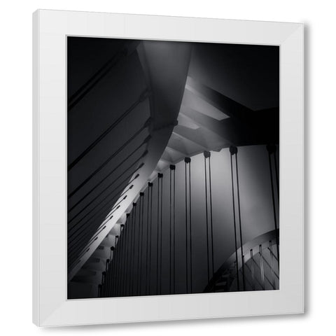 Bridges White Modern Wood Framed Art Print by Azevedo, Olavo