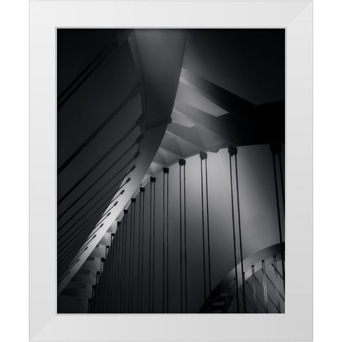 Bridges White Modern Wood Framed Art Print by Azevedo, Olavo