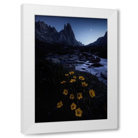 The Night Is Deep And People Are Awake White Modern Wood Framed Art Print by Cui, Yuan