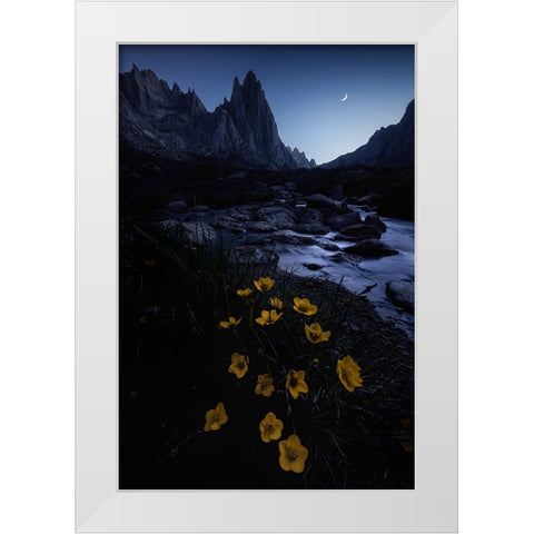 The Night Is Deep And People Are Awake White Modern Wood Framed Art Print by Cui, Yuan