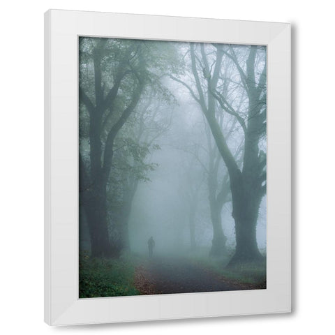 Lonely But Protected White Modern Wood Framed Art Print by Eisenmann, Ulrike