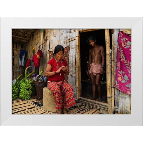 The Story Of Mro Family. White Modern Wood Framed Art Print by Arifuzzaman, Md.