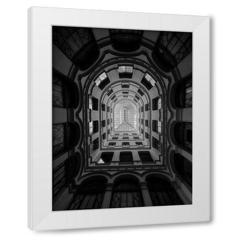 Indalo White Modern Wood Framed Art Print by Cedron, Mabel