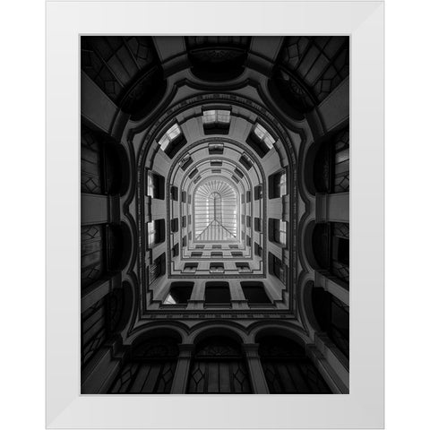 Indalo White Modern Wood Framed Art Print by Cedron, Mabel