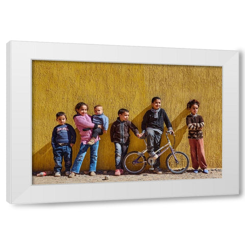 Class Photo White Modern Wood Framed Art Print by Hershkovitz, Avital