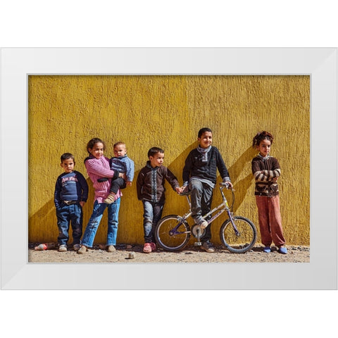 Class Photo White Modern Wood Framed Art Print by Hershkovitz, Avital