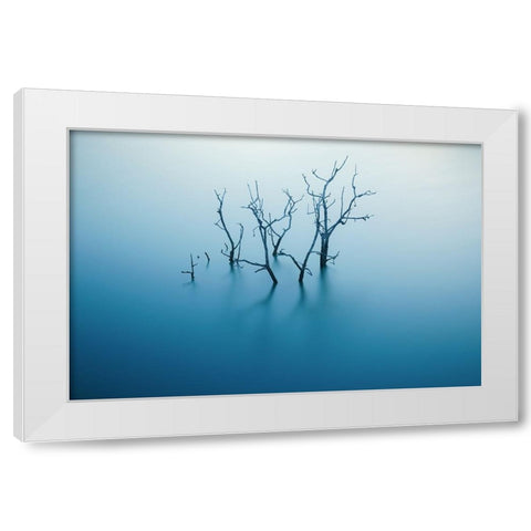 Siurana White Modern Wood Framed Art Print by Flores, Xavi