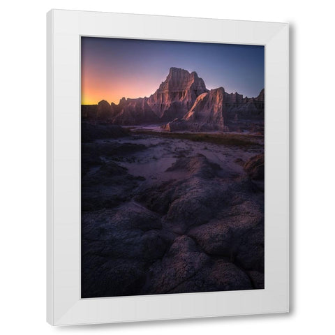 Under The Twilight White Modern Wood Framed Art Print by P., Ruiqing