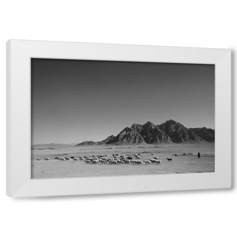 Shepherd White Modern Wood Framed Art Print by Danial.F16