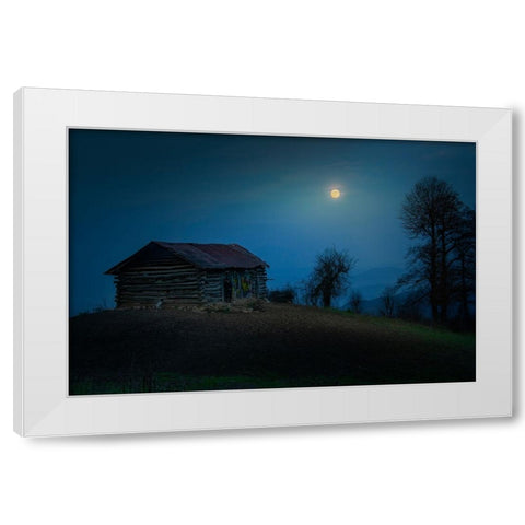 Moonlight White Modern Wood Framed Art Print by Danial.F16