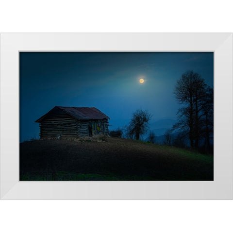 Moonlight White Modern Wood Framed Art Print by Danial.F16