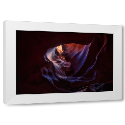Heart Of Navajo White Modern Wood Framed Art Print by Zheng, Michael
