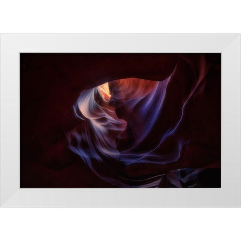 Heart Of Navajo White Modern Wood Framed Art Print by Zheng, Michael