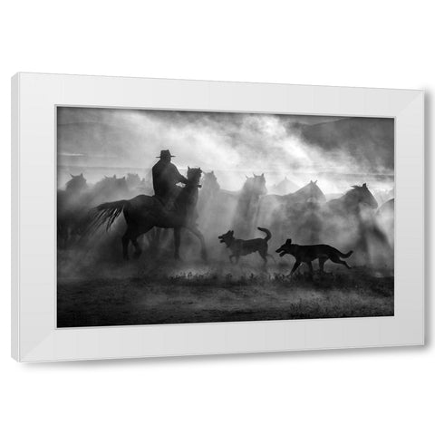 Untitled White Modern Wood Framed Art Print by Bilgin, Zuhdu