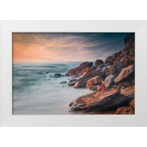 Summer Dream White Modern Wood Framed Art Print by Kado, Pawel
