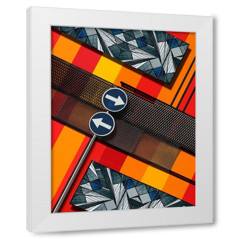 Untitled White Modern Wood Framed Art Print by Buczkowski, Tomasz