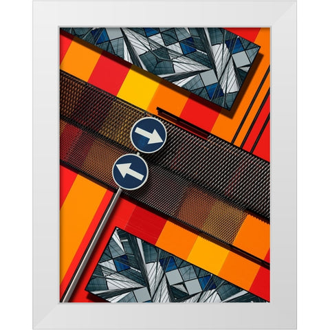 Untitled White Modern Wood Framed Art Print by Buczkowski, Tomasz