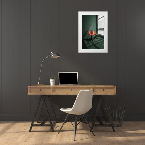 Alone Time White Modern Wood Framed Art Print by Guan, Xiaopeng