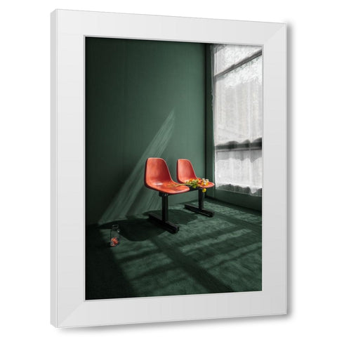 Alone Time White Modern Wood Framed Art Print by Guan, Xiaopeng