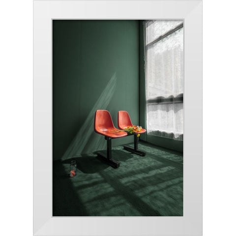 Alone Time White Modern Wood Framed Art Print by Guan, Xiaopeng