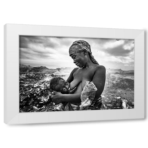 The Chalice Of Life White Modern Wood Framed Art Print by Coelho, Joao