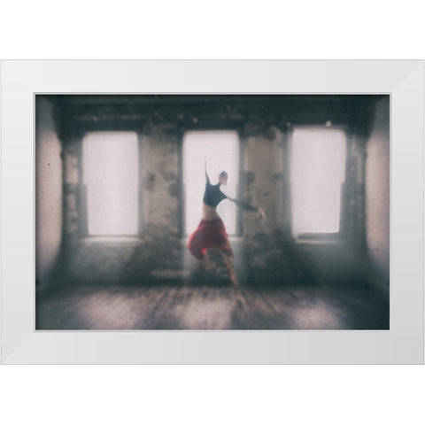 Solo In Pandemic White Modern Wood Framed Art Print by Li, Rob