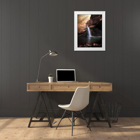 Meanders White Modern Wood Framed Art Print by Giani, Cristiano
