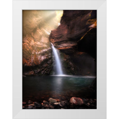 Meanders White Modern Wood Framed Art Print by Giani, Cristiano