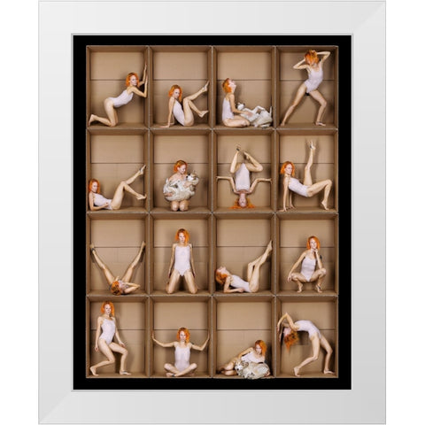 The Fifth Element White Modern Wood Framed Art Print by Allmaier, Michael