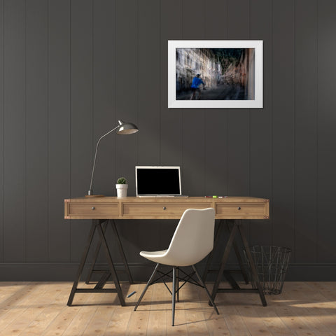 Plac White Modern Wood Framed Art Print by Malovrh, Milan