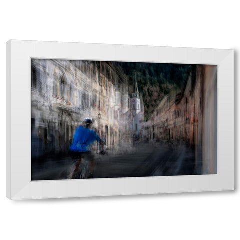 Plac White Modern Wood Framed Art Print by Malovrh, Milan