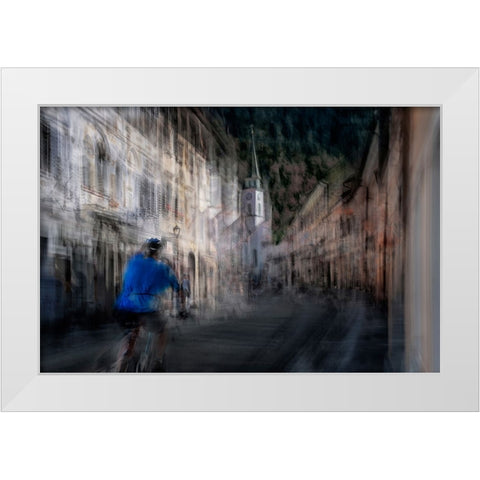 Plac White Modern Wood Framed Art Print by Malovrh, Milan