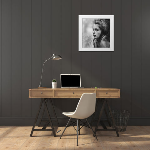 Untitled White Modern Wood Framed Art Print by Getsadze, Zurab
