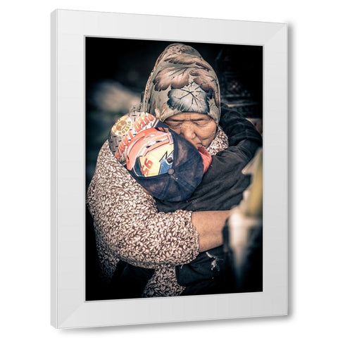 Love White Modern Wood Framed Art Print by Alcalay, Eyal