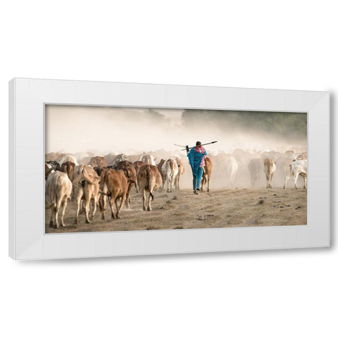 Return White Modern Wood Framed Art Print by Fan, John