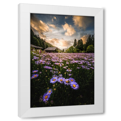 Flowers That Bloom Only Here White Modern Wood Framed Art Print by Matsubara, Hiroki