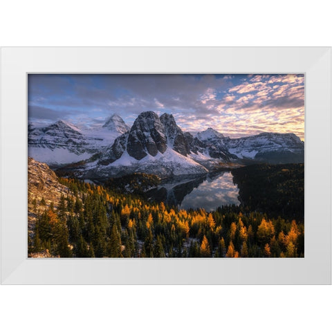 Mt. Assiniboine White Modern Wood Framed Art Print by Wei, Willa