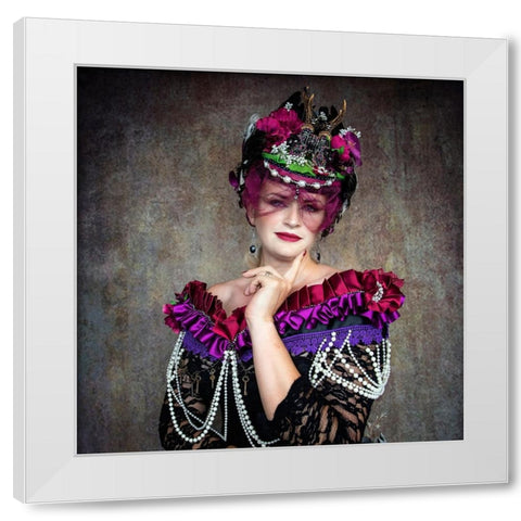 Queen Of Colour White Modern Wood Framed Art Print by Springgay, Daniel